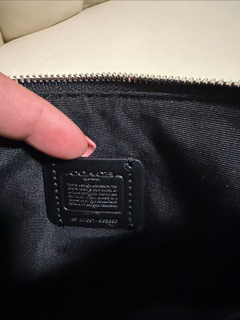 Coach Black Leather Wristlet with Rocket Patch - Picture 9 of 12